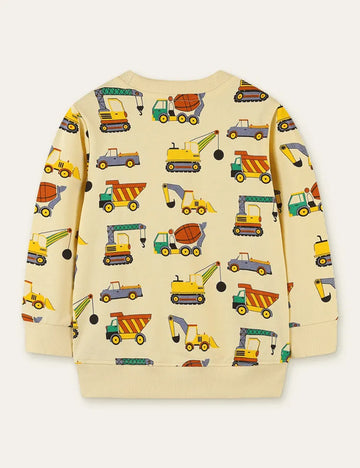 Engineering Vehicle Full Printed Sweatshirt - Mini Taylor